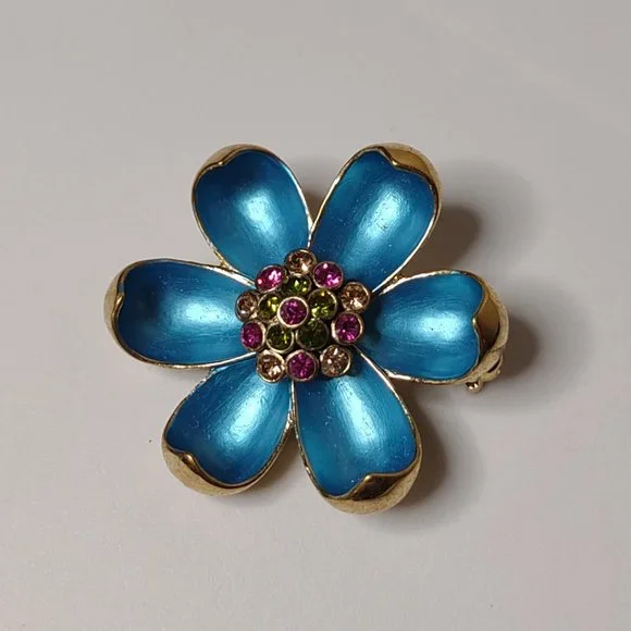 Very Pretty Multicolor Flower Brooch - Picture 2 of 10